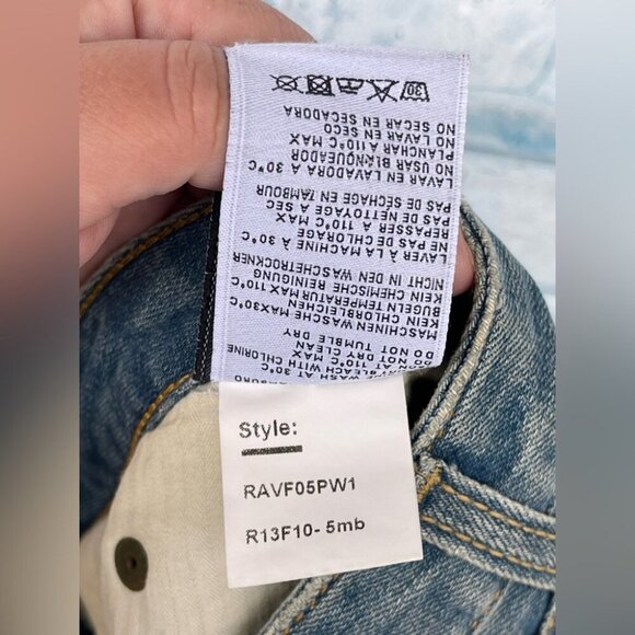 R13 Distressed Washed Paint Splatter jeans size 27 - Picture 13 of 16